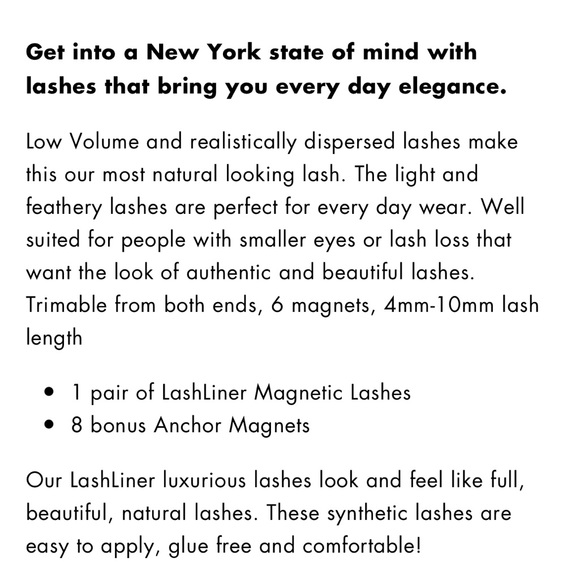 🆕 Brand New - Lashliner “New York” Magnetic Lashes - Picture 4 of 6